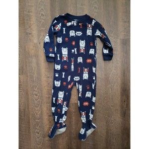 Carters 3T Doggie One Piece Footed Pjs